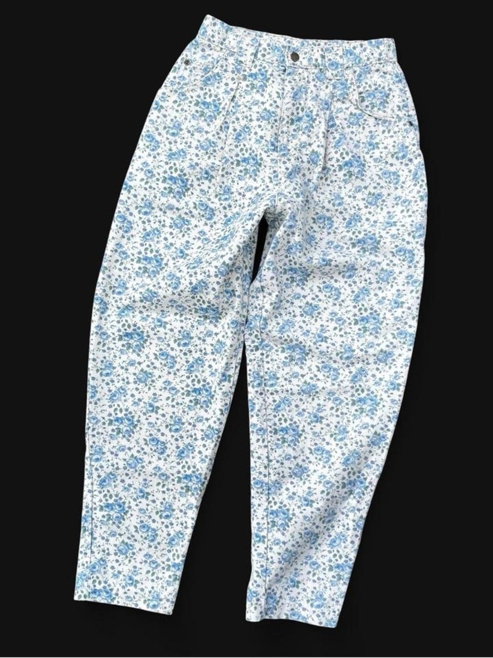 Vintage Made in USA Vivaldi Jeans Barrel Leg High Rise Floral Jeans